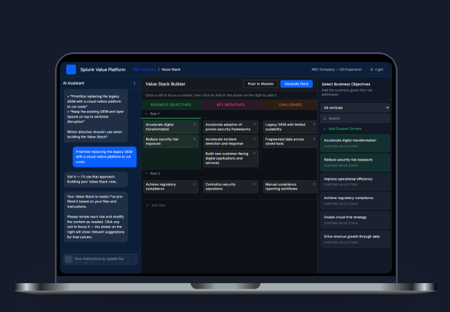 Sales assessment platform interface preview