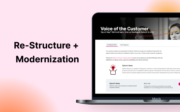 Voice of the Customer admin portal preview